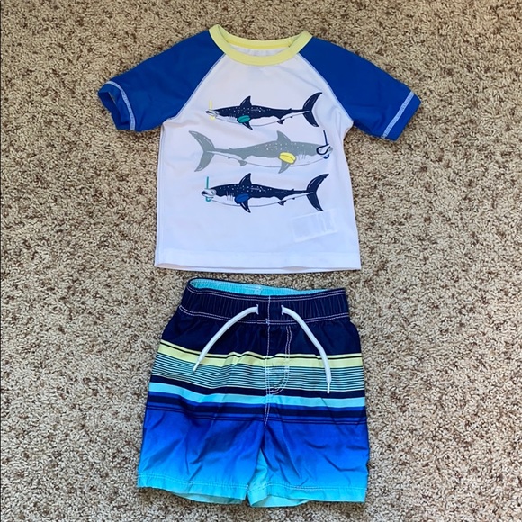 Old Navy Other - Baby boys rashguard & swim trunks set - 12-18M